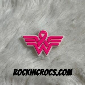 Breast Cancer Croc Charm